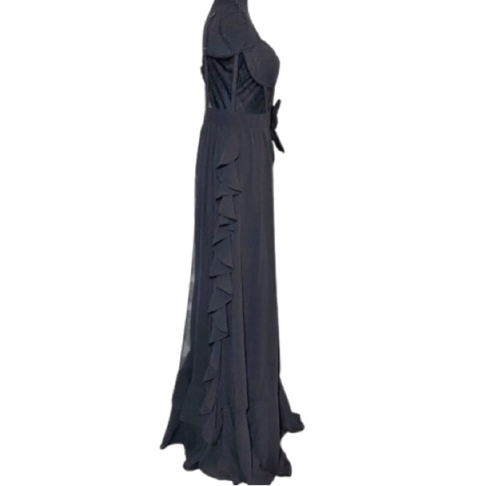 Incredible!!! Sheer Corset PatBo Gown Dress Formal Corset Illusion Floral Large - Picture 13 of 16